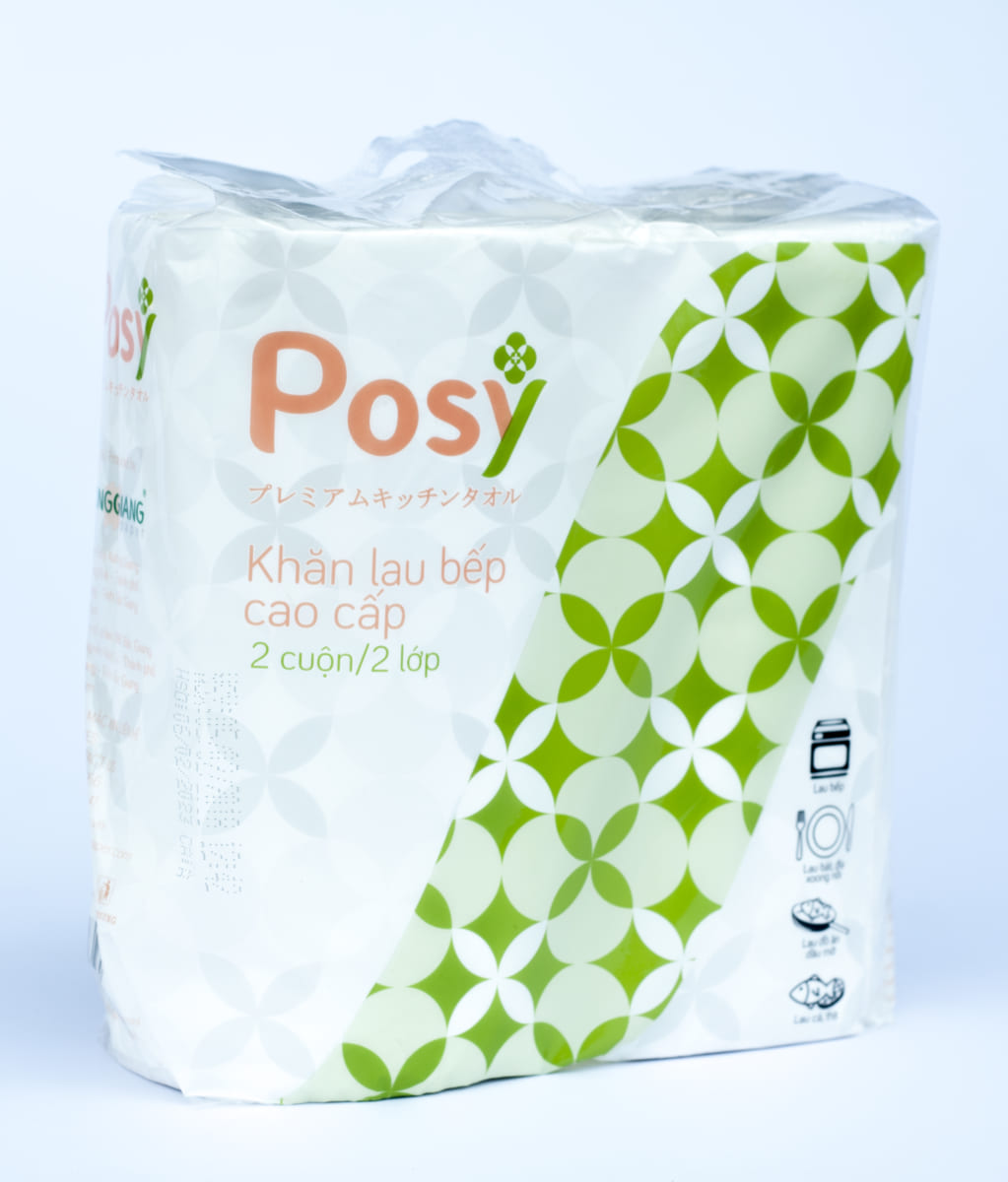 {MSC7} Khăn lau bếp cao cấp Posy 2 cuộn 2 lớp