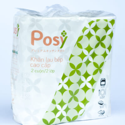 {MSC7} Khăn lau bếp cao cấp Posy 2 cuộn 2 lớp