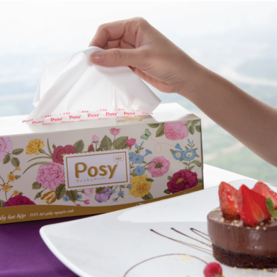 {MSD3} Giấy lụa hộp hoa Posy, 2 lớp 180 tờ (mẫu 3)